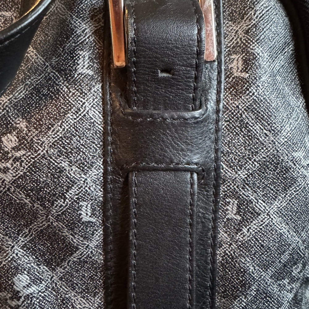 L.A.M.B. Oxford Silver Triple Zip Satchel Handbag - Picture 8 of 11